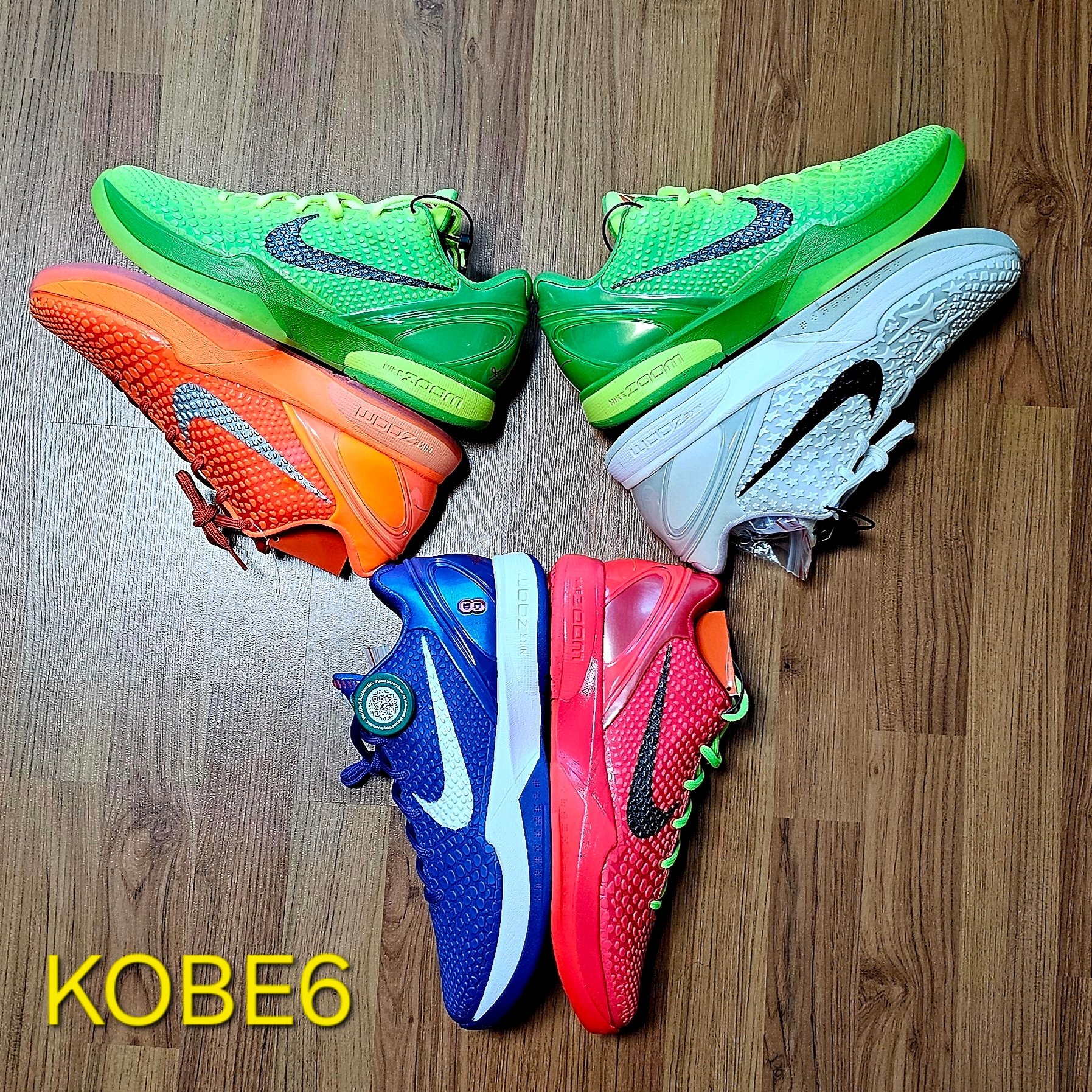 Nike Kobe 6 Protro Total Orange, Nike Kobe 6 Protro Game Royal White 착용 스타일