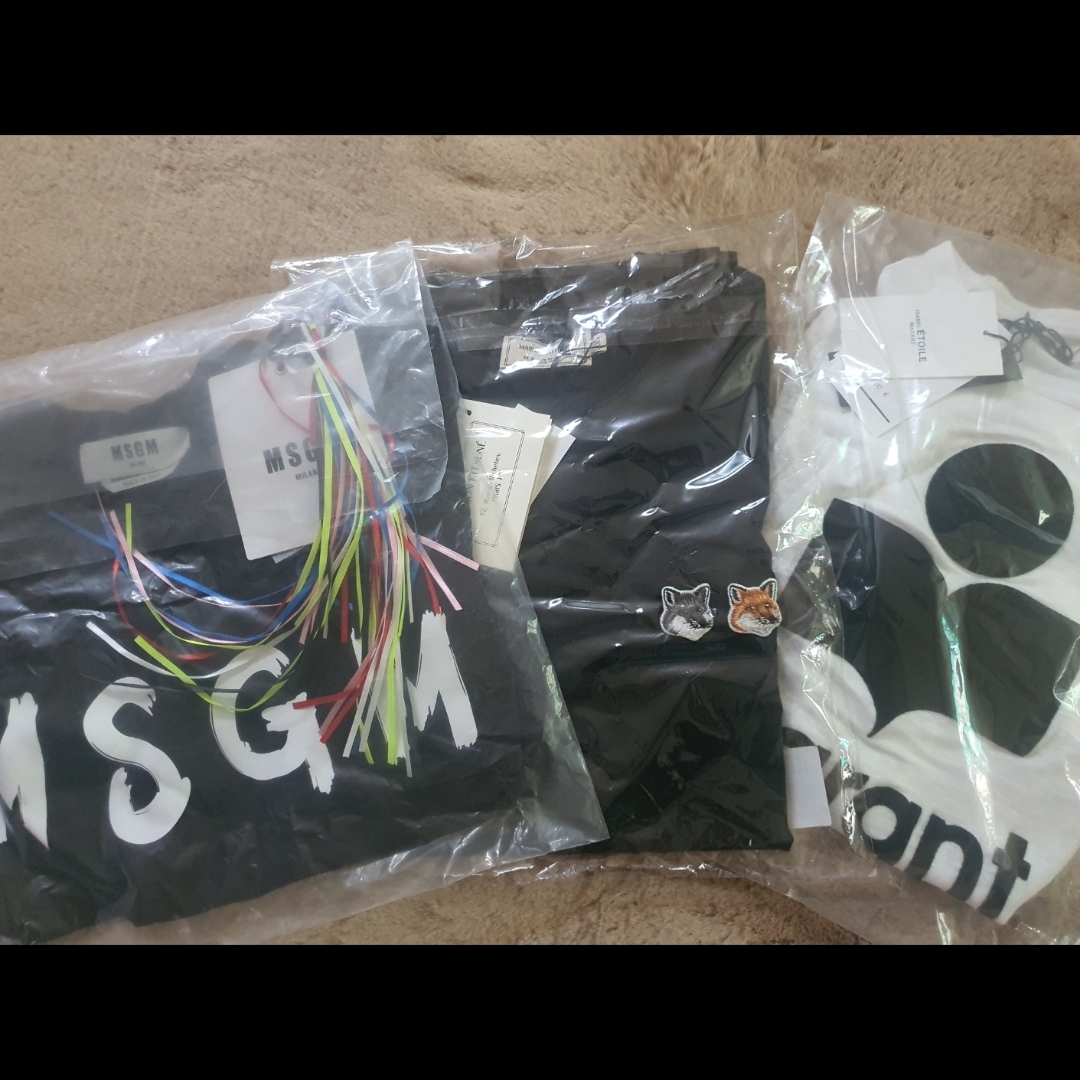 (W) Isabel Marant Koldi Logo T-Shirt White Black, Maison Kitsune Double Fox Head Patch Classic T-Shirt Anthracite 착용 스타일