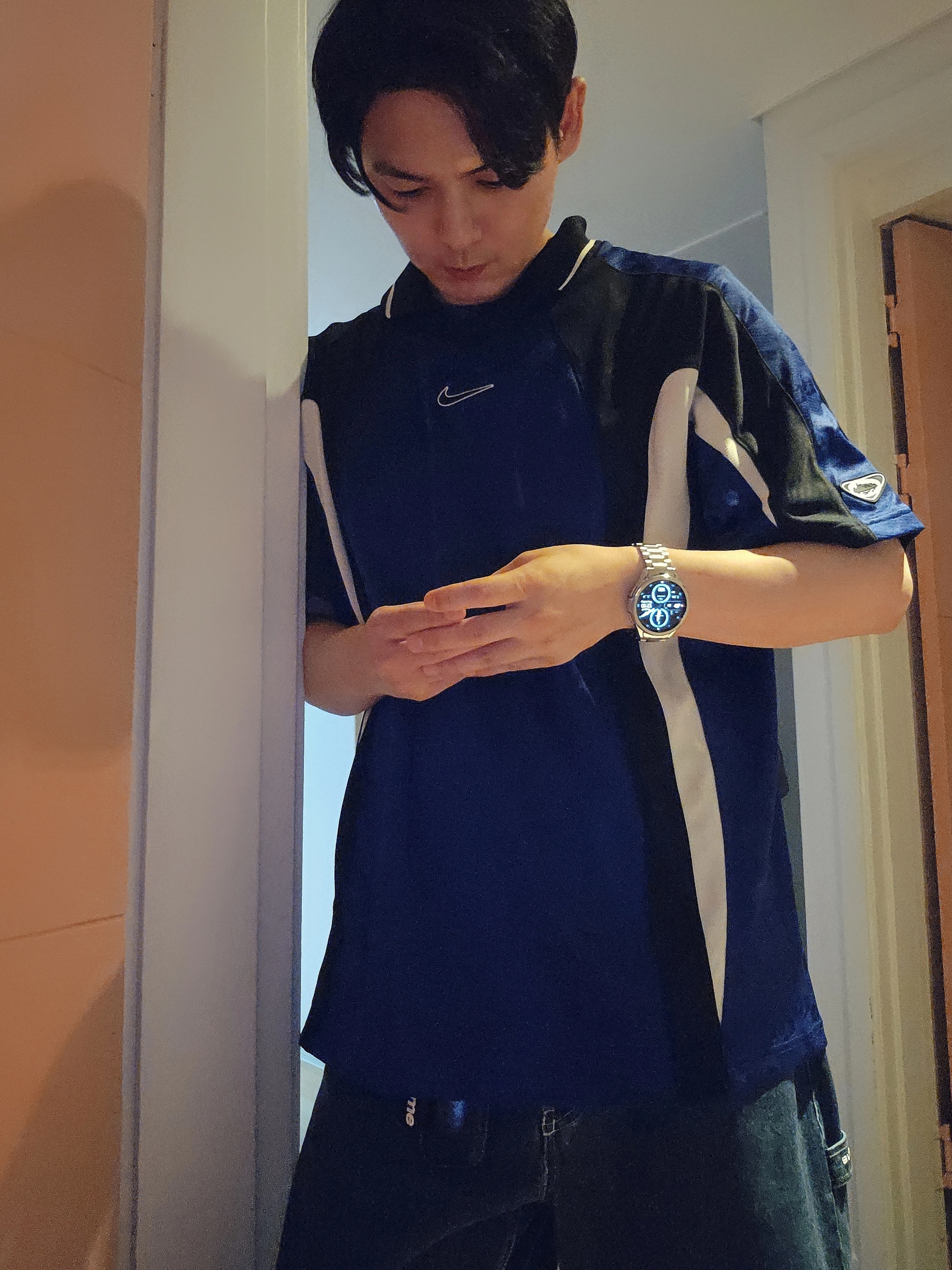 Corteiz x Nike NRG Jersey Deep Royal 착용 스타일