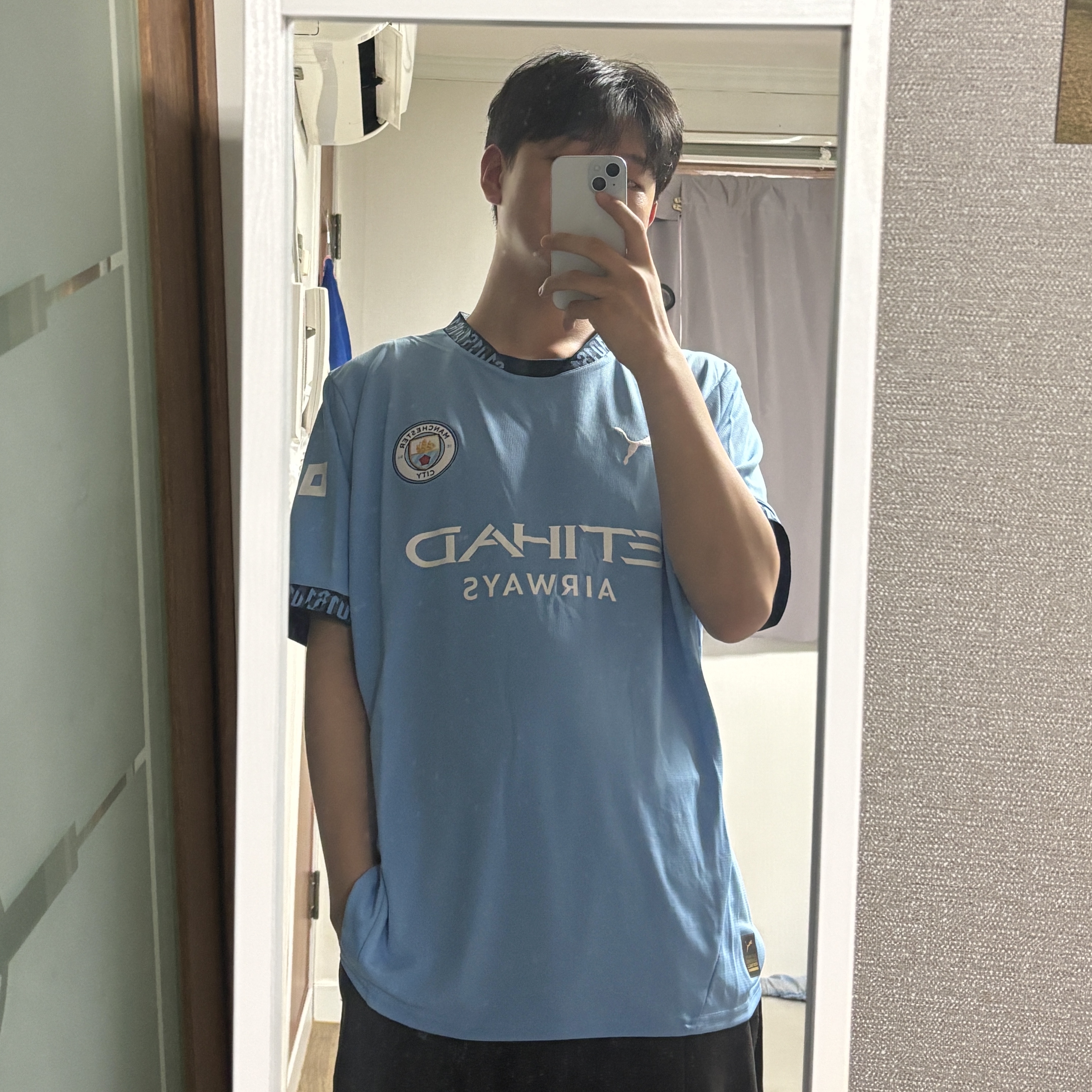 Puma Manchester City 2024/25 Home Jersey Team Light Blue (Non Marking Ver.) 착용 스타일