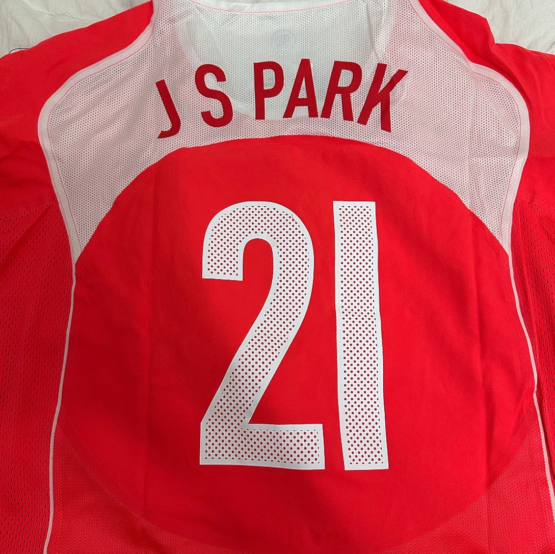 Nike Park Ji-Sung South Korea 2004 Total 90 Reissue Soccer Replica Jersey (Marking Ver.) 착용 스타일