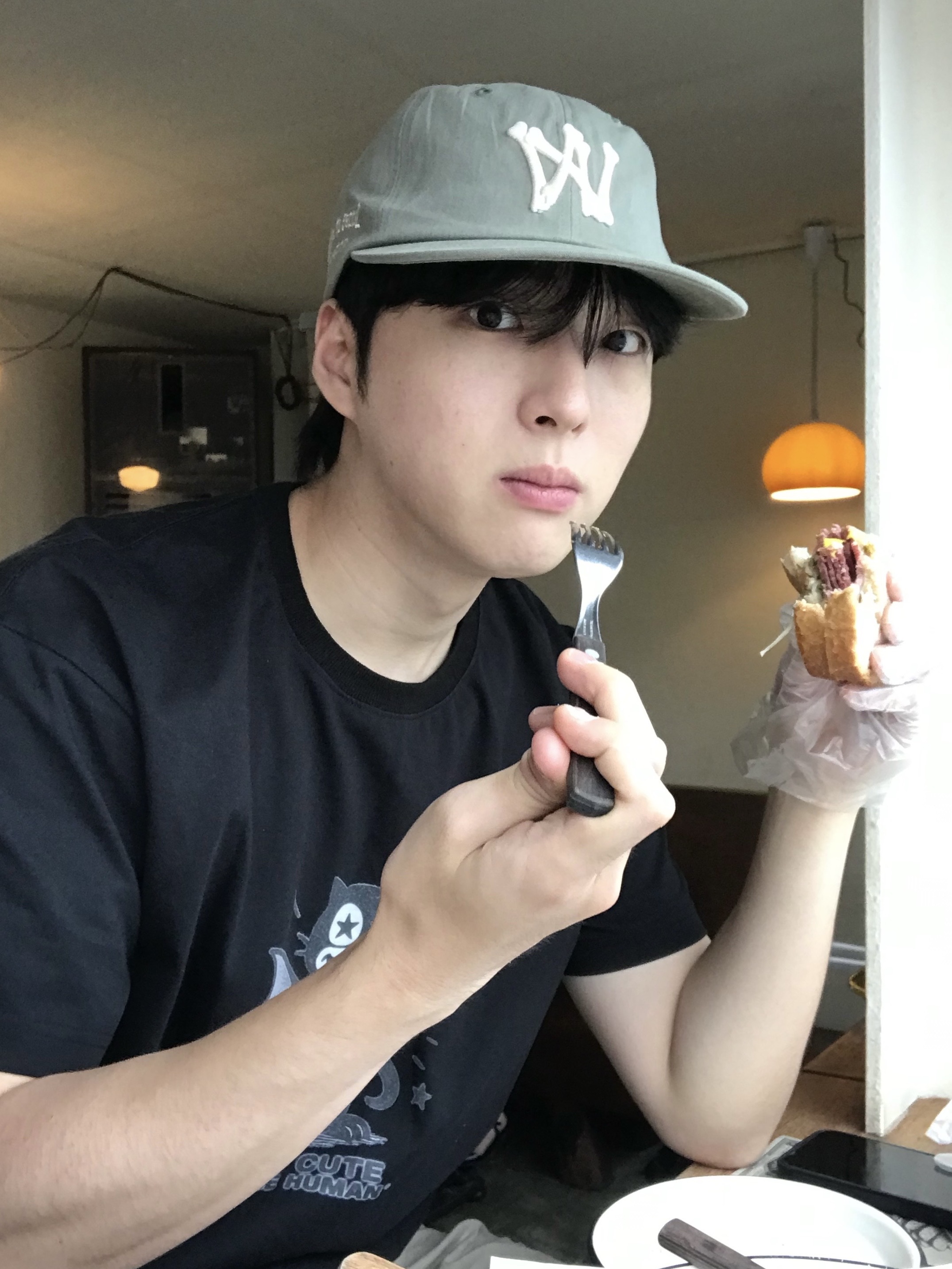 Aoiro 6-Panel Bone A/N Cap Olive 착용 스타일 - 6