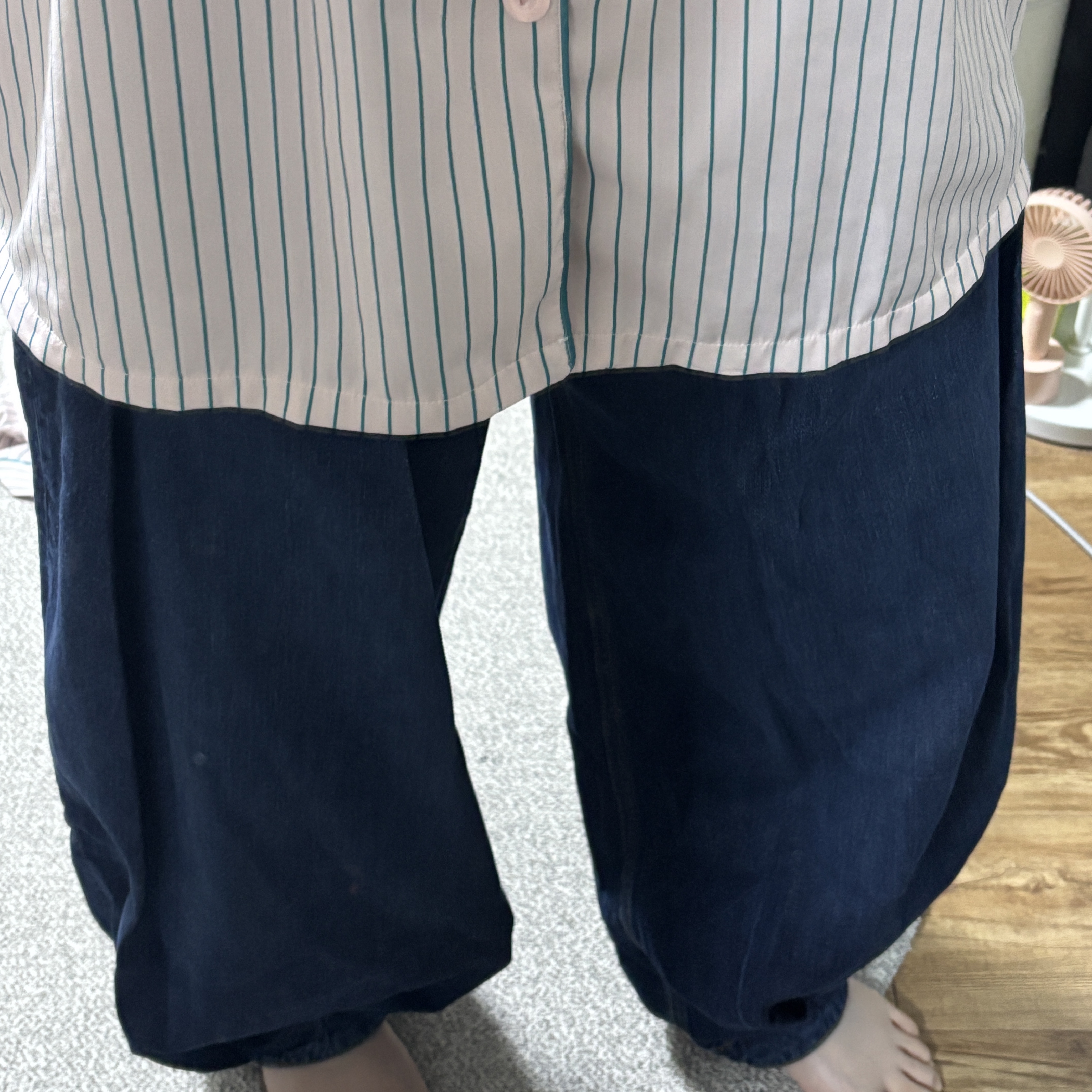 Zara x Ader Error Wide Leg Jeans Blue 착용 스타일