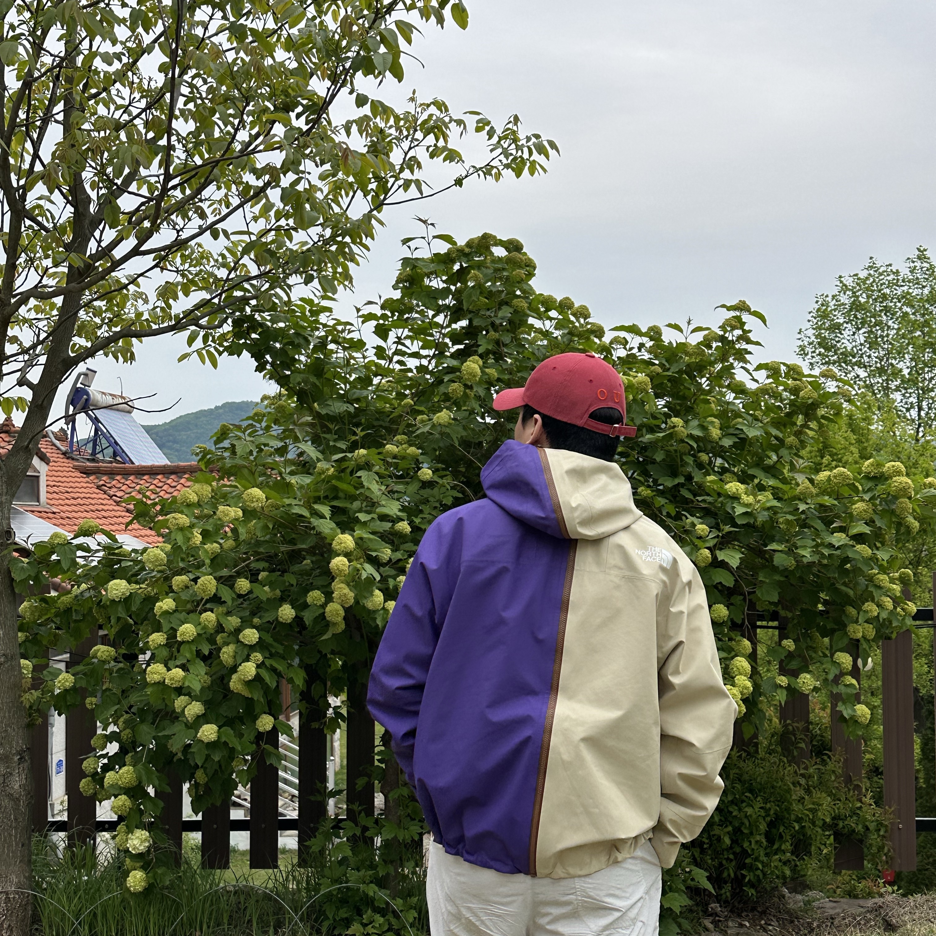 Supreme x The North Face Split Taped Seam Shell Jacket Tan - 24SS 착용 스타일