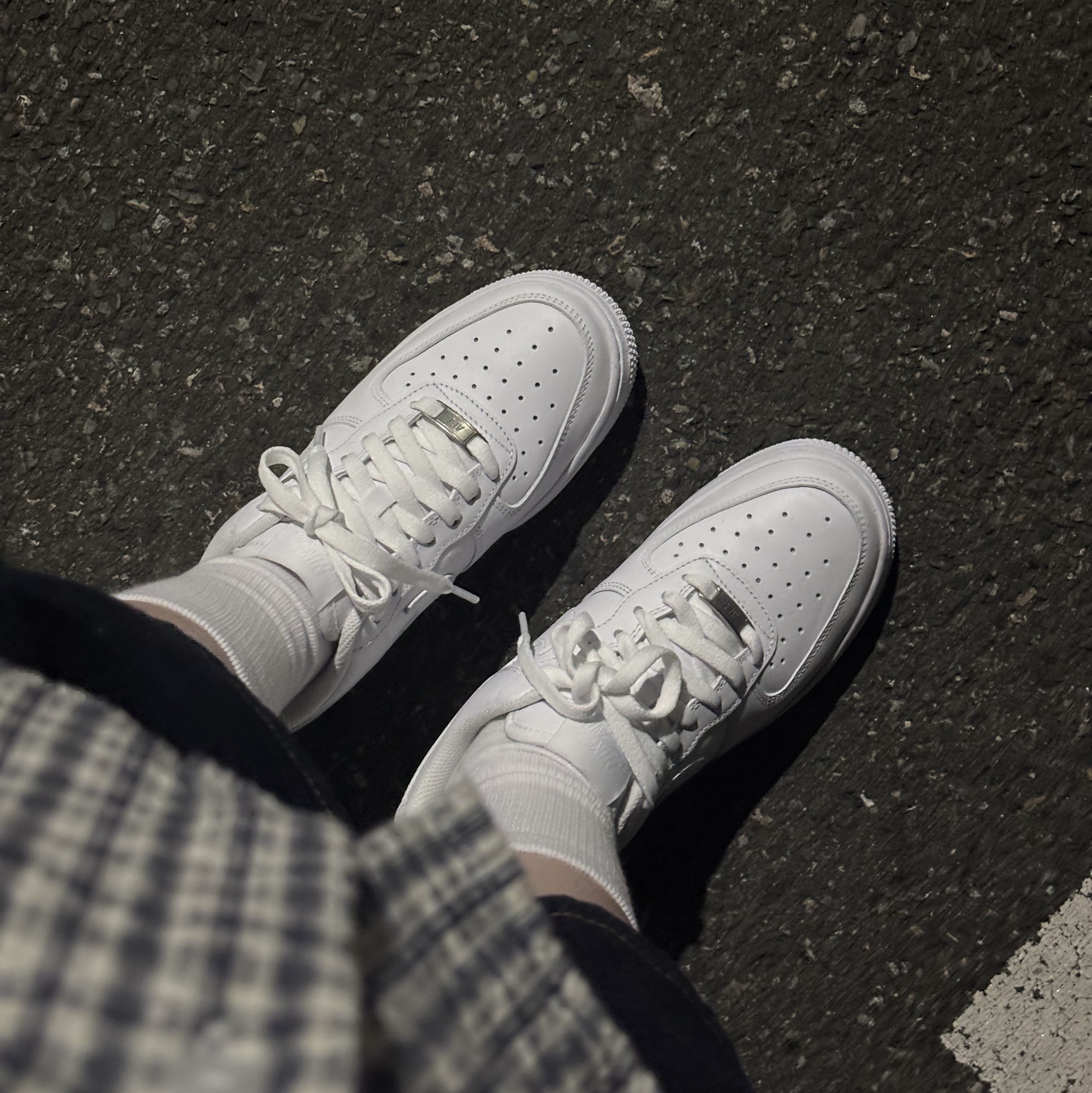 (W) Nike Air Force 1 '07 Low White 착용 스타일