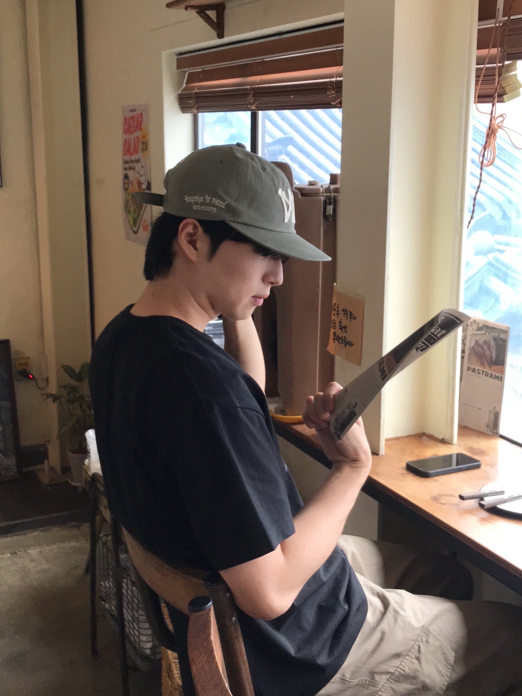 Aoiro 6-Panel Bone A/N Cap Olive 착용 스타일 - 4