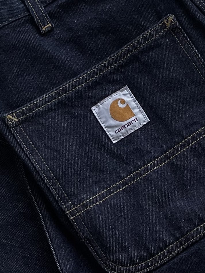 Carhartt WIP Smith Denim Double Knee Pants Blue 착용 스타일 - 2