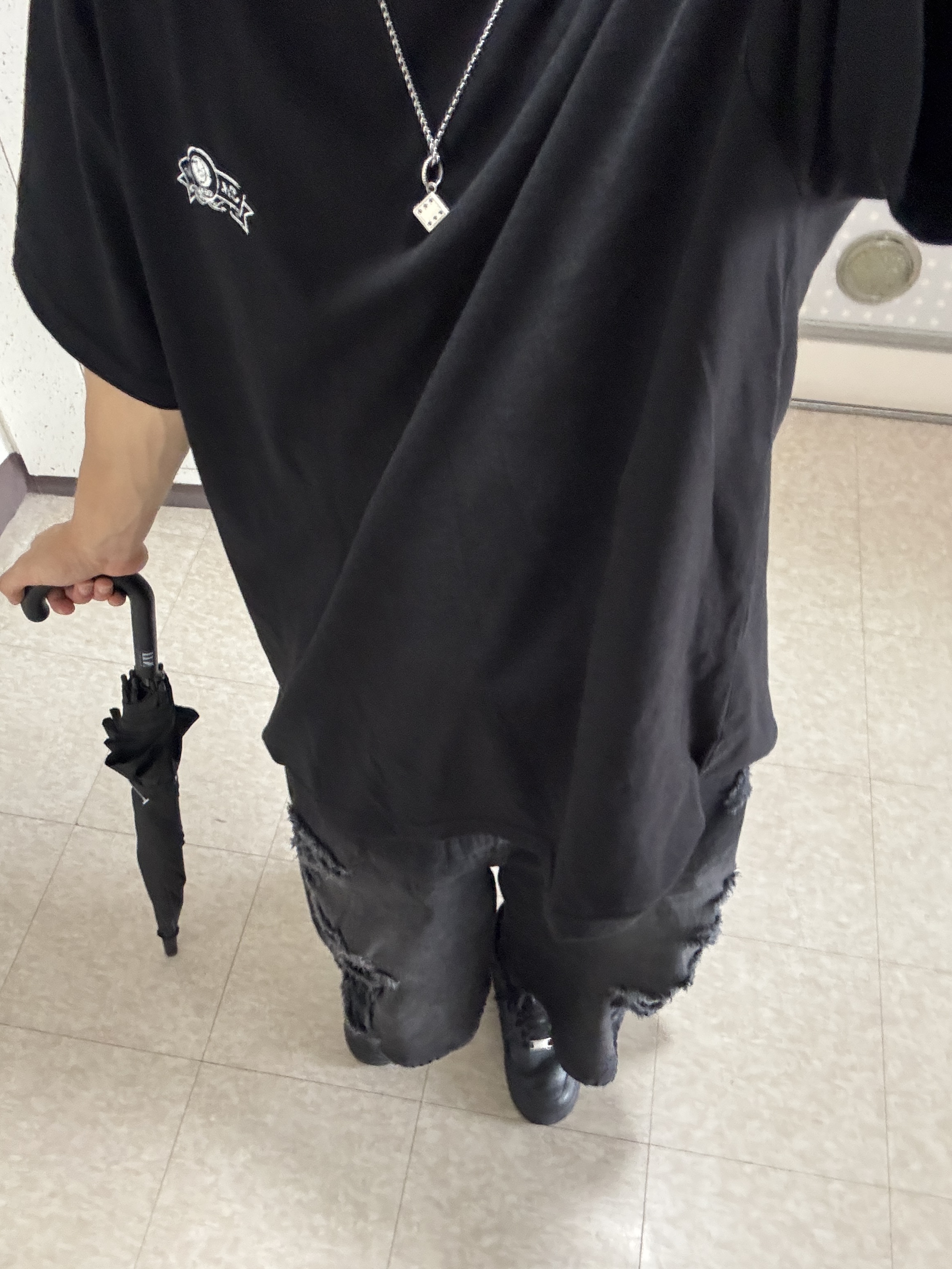 Nike Air Force 1 '07 Low Triple Black, [프리오더] Polyteru 925 Silver Pendant Dice 착용 스타일