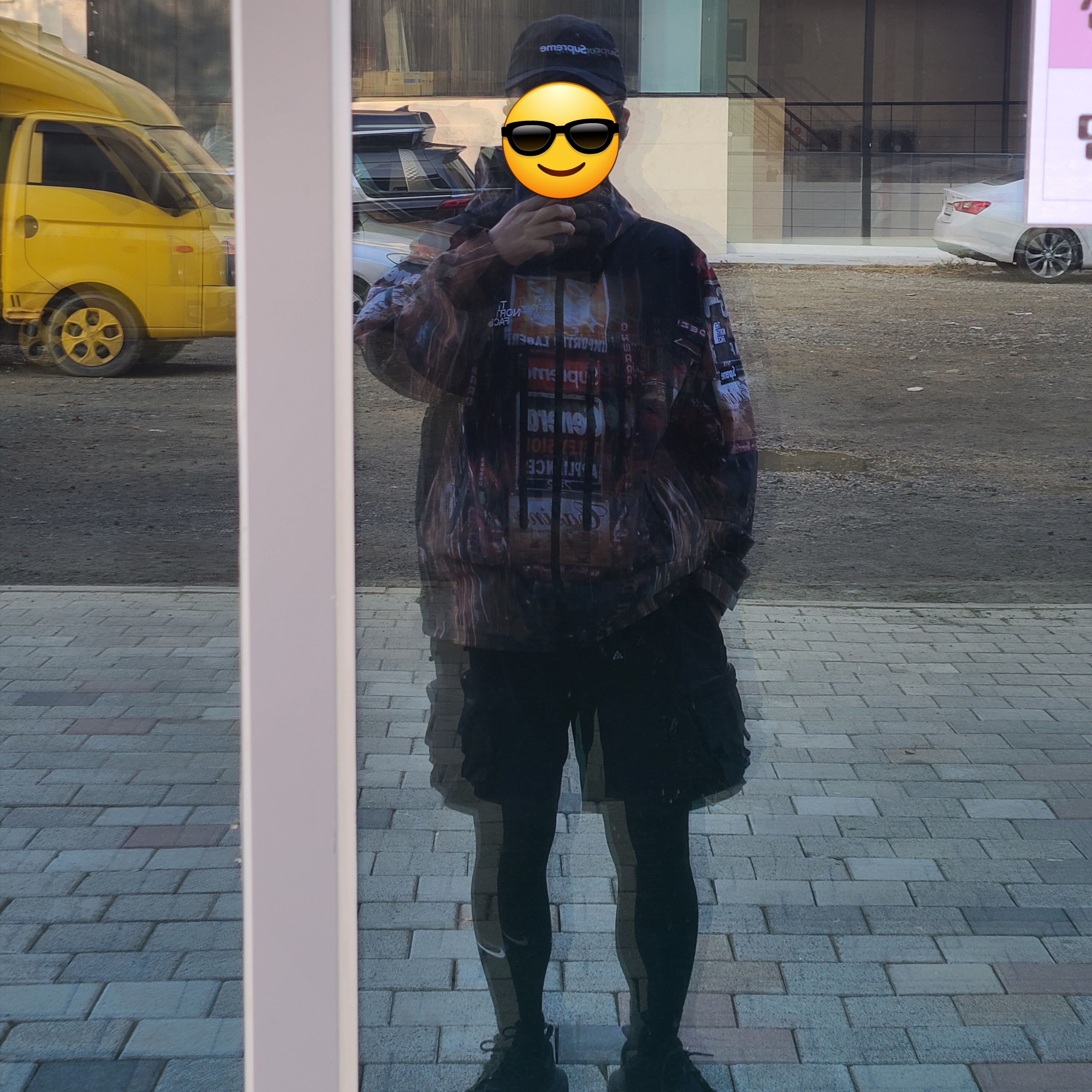 Supreme x The North Face Taped Seam Shell Jacket Times Square - 22FW, Supreme Ventile Camp Cap Black - 22FW 착용 스타일