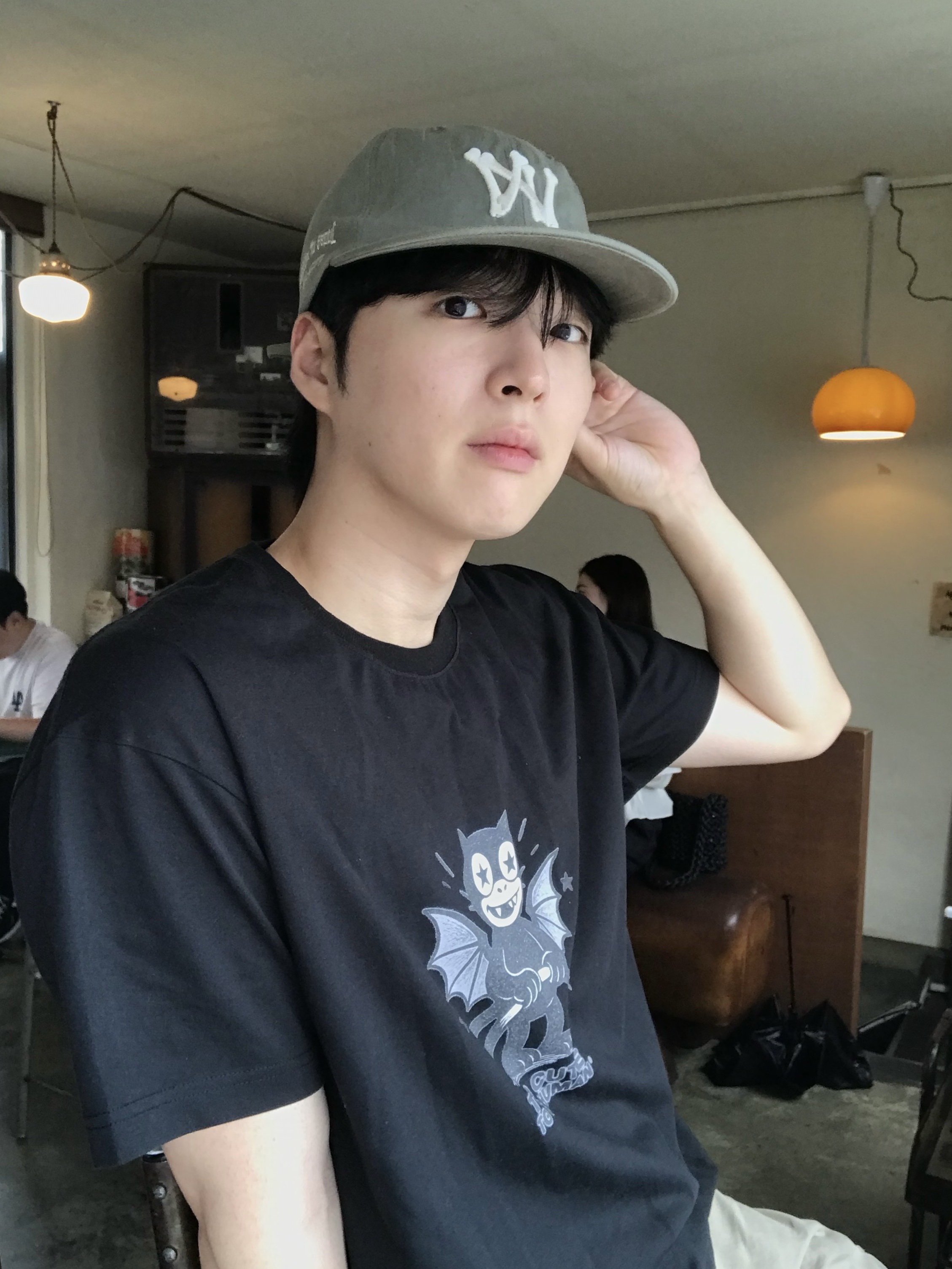 Aoiro 6-Panel Bone A/N Cap Olive 착용 스타일 - 8