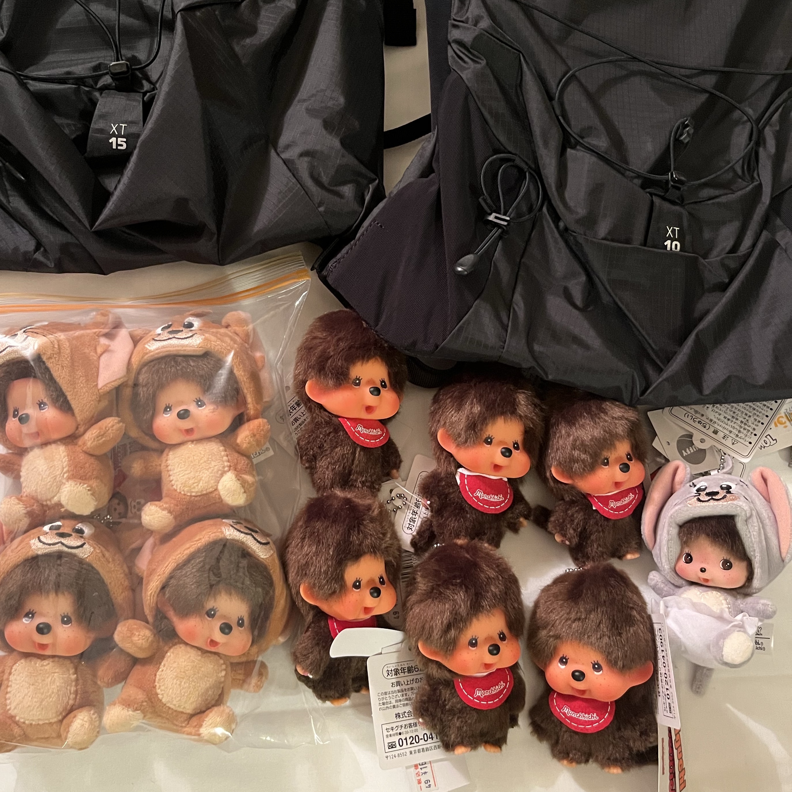 Monchhichi x Tom & Jerry SS Doll Mini Key Chain Tuffy 착용 스타일