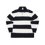 le coq sportif Online Exclusive Unisex Loose Stripe Long-Sleeve T-Shirt Dark Navy