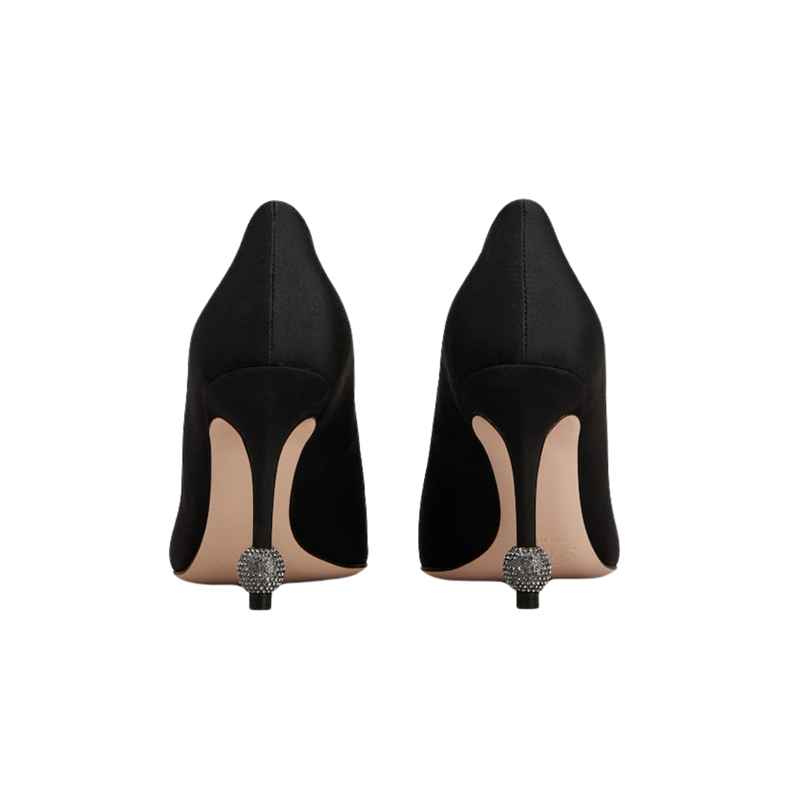 (W) 로저 비비에 그로그랭 주얼 힐 펌프스 블랙((W) Roger Vivier Grosgrain Jewel Heel Pumps Black) - 2