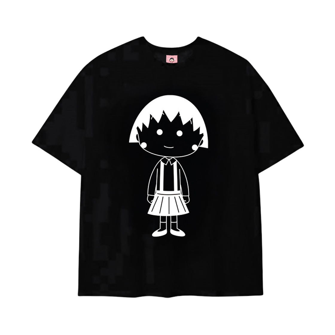 얼렁뚱땅 상점 x 마루코는 아홉살 대왕 마루코 티셔츠 블랙(ULDD x Chibi Maruko-Chan Giant Maruko T-Shirt Black) - 1