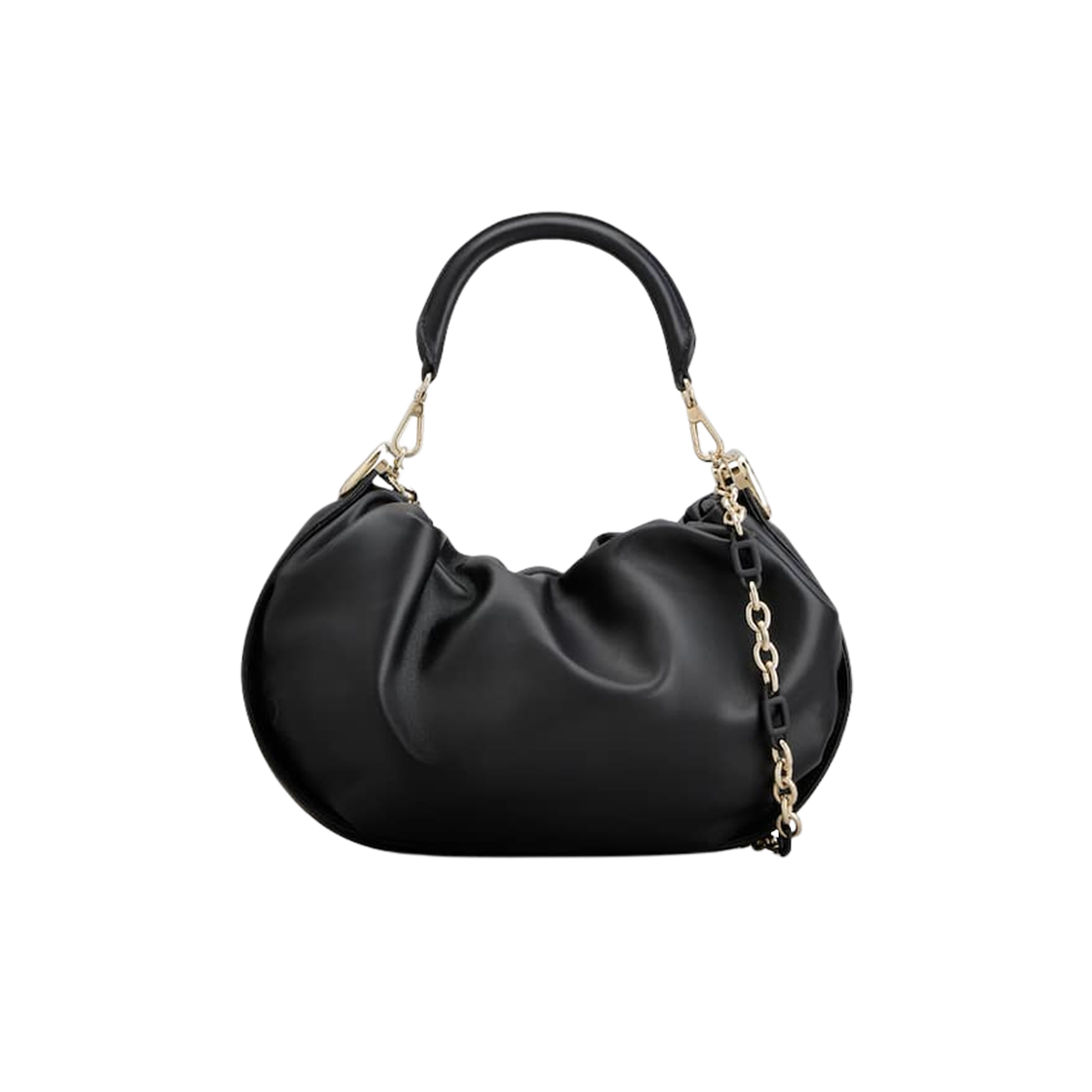로저 비비에 레더 호보 비브 쇼크 로얄 미디움 백 블랙(Roger Vivier Leather Hobo Viv Choc Royal Medium Bag Black)