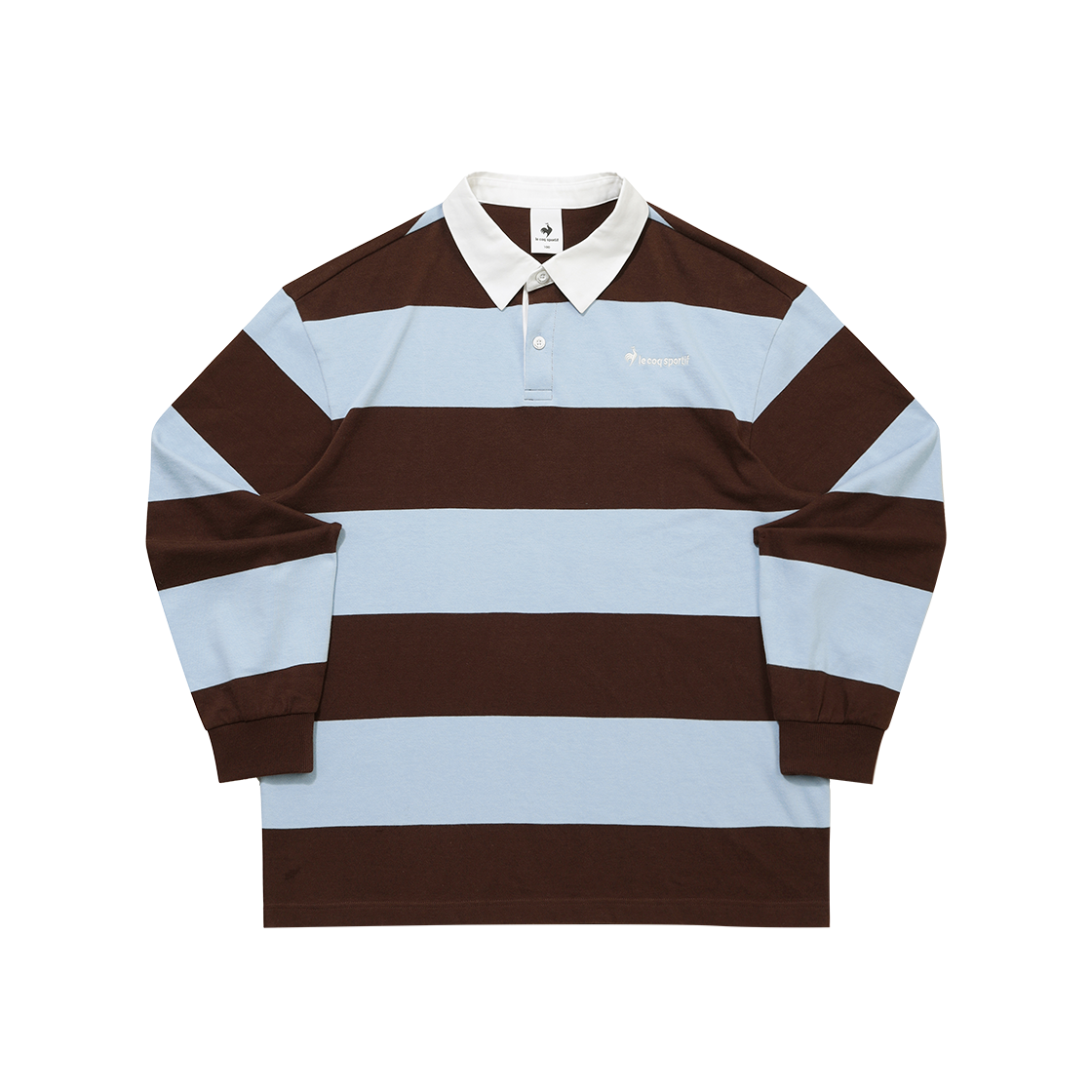 QQ323JRL81_BRW0 le coq sportif Online Exclusive Unisex Loose Stripe Long-Sleeve T-Shirt Brown