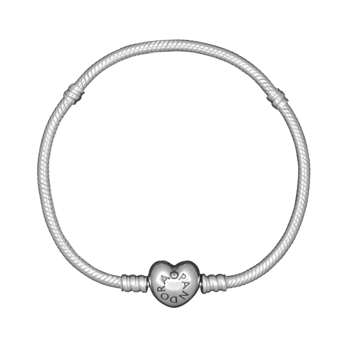 (W) 판도라 하트 쉐이프 클래스프 브레이슬릿 스털링 실버((W) Pandora Heart Shaped Clasp Bracelet Sterling Silver)