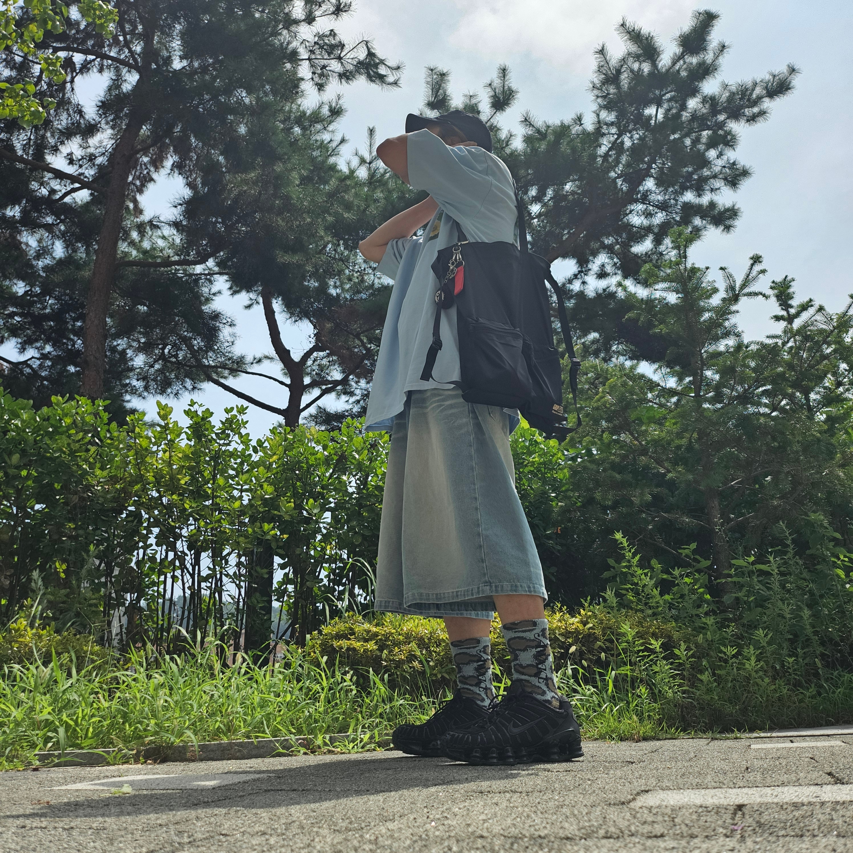 Stussy Flower Grid Pigment Dyed T-Shirt Sky Blue, Diesel Dx1509 Stainless Steel Chain Necklace Silver 착용 스타일 - 2