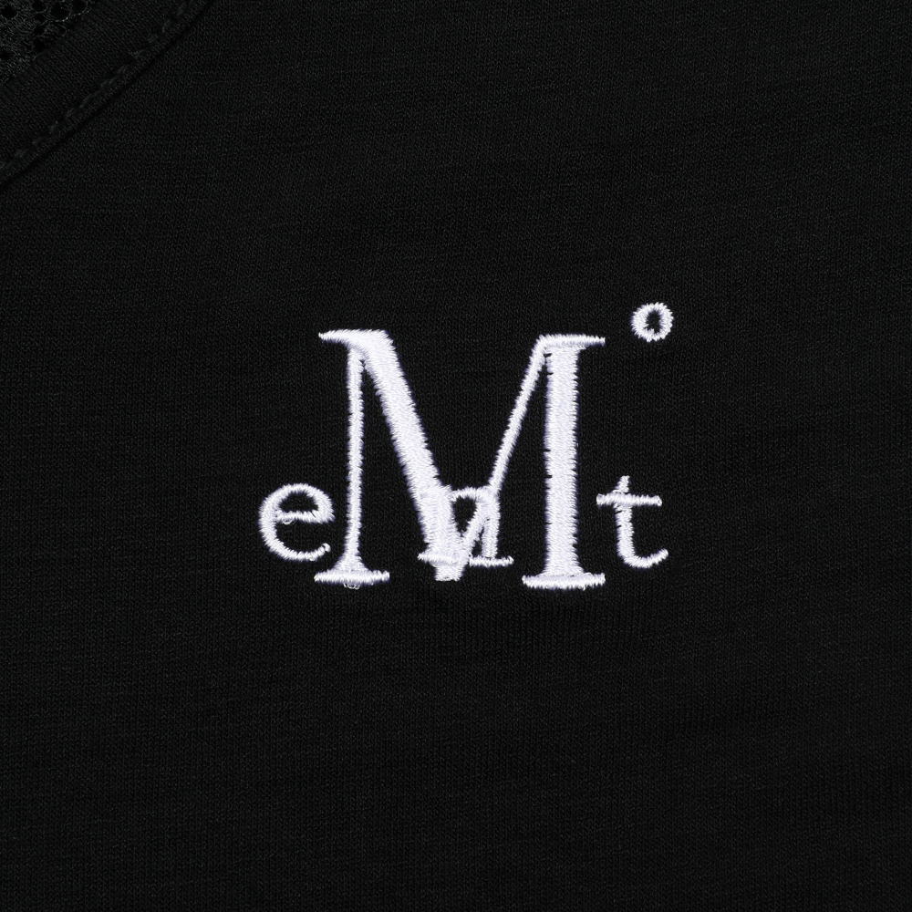 무센트 서니어 레이스 브이넥 반팔 티 블랙(MUCENT Sunnior Lace V-Neck Half T Black) - 3