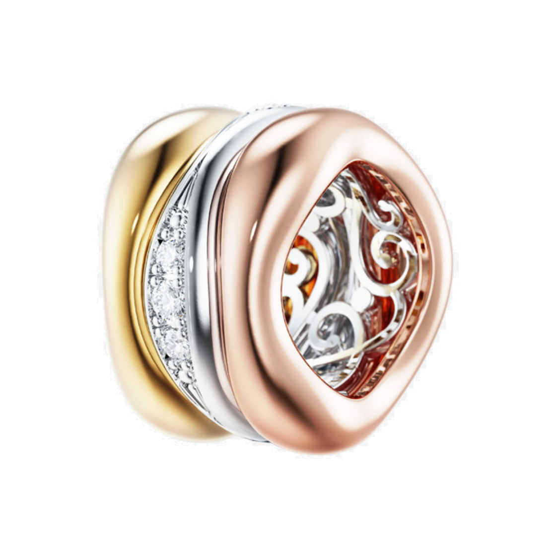 미꼬 플로우 다이아몬드 파베 펜던트 콤비(Miko Flow Diamond Pave Pendant Combi)