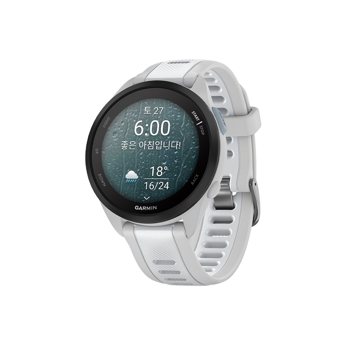 [10% 적립] 가민 포러너 165 GPS 스마트워치 미스트 그레이 화이트 스톤([10% 적립] Garmin Forerunner 165 GPS Mist Gray White Stone)