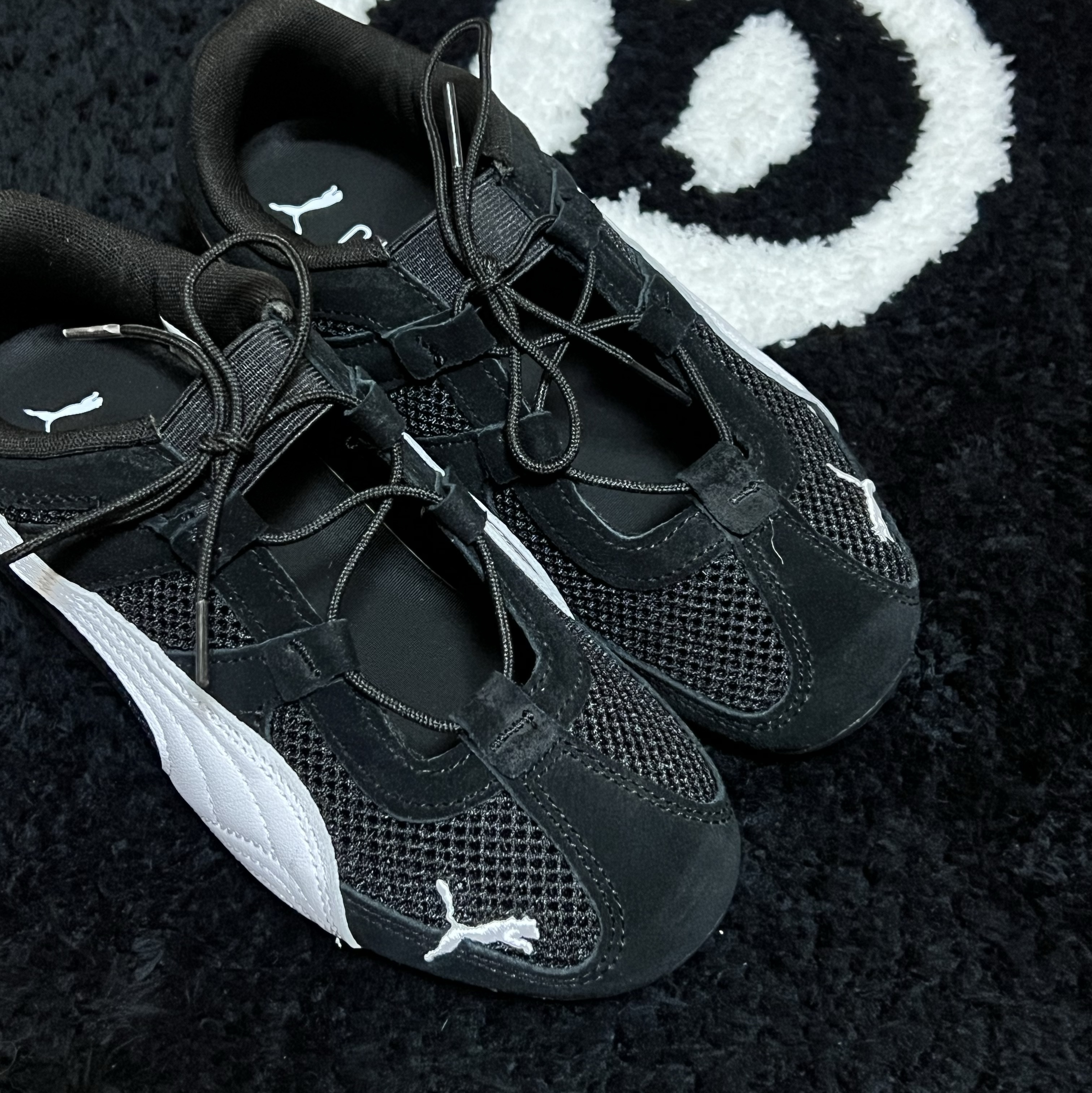 (W) Puma Speedcat Go Puma Black Puma White 착용 스타일