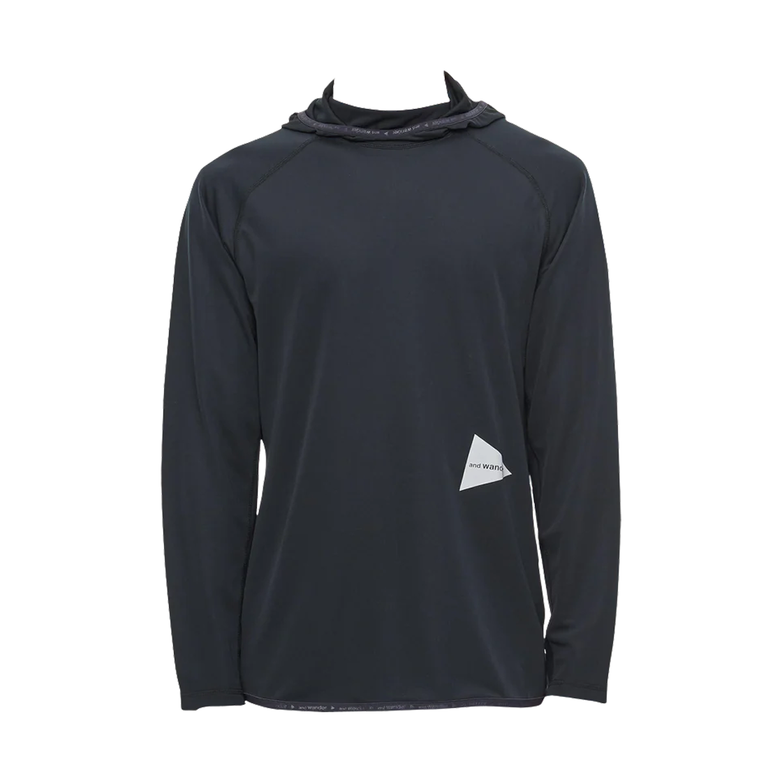 앤드 원더 드라이 저지 LS 후드 블랙(And Wander Dry Jersey LS Hoodie Black)