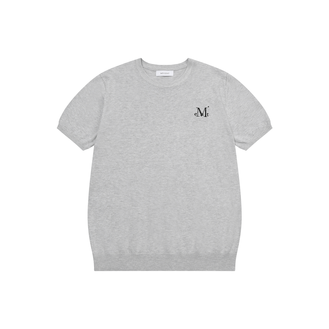 무센트 엘로나 니트 반팔 티 남녀공용 그레이(MUCENT Elona Knit half T Unisex Gray) - 1
