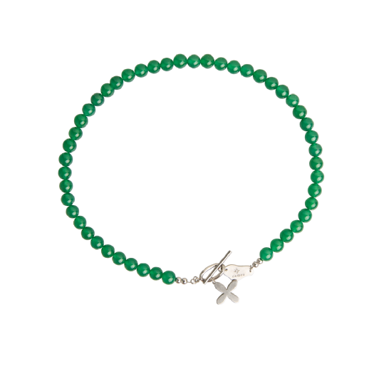 RioAN034-G Riomeu Holiday Red Green Necklace Green