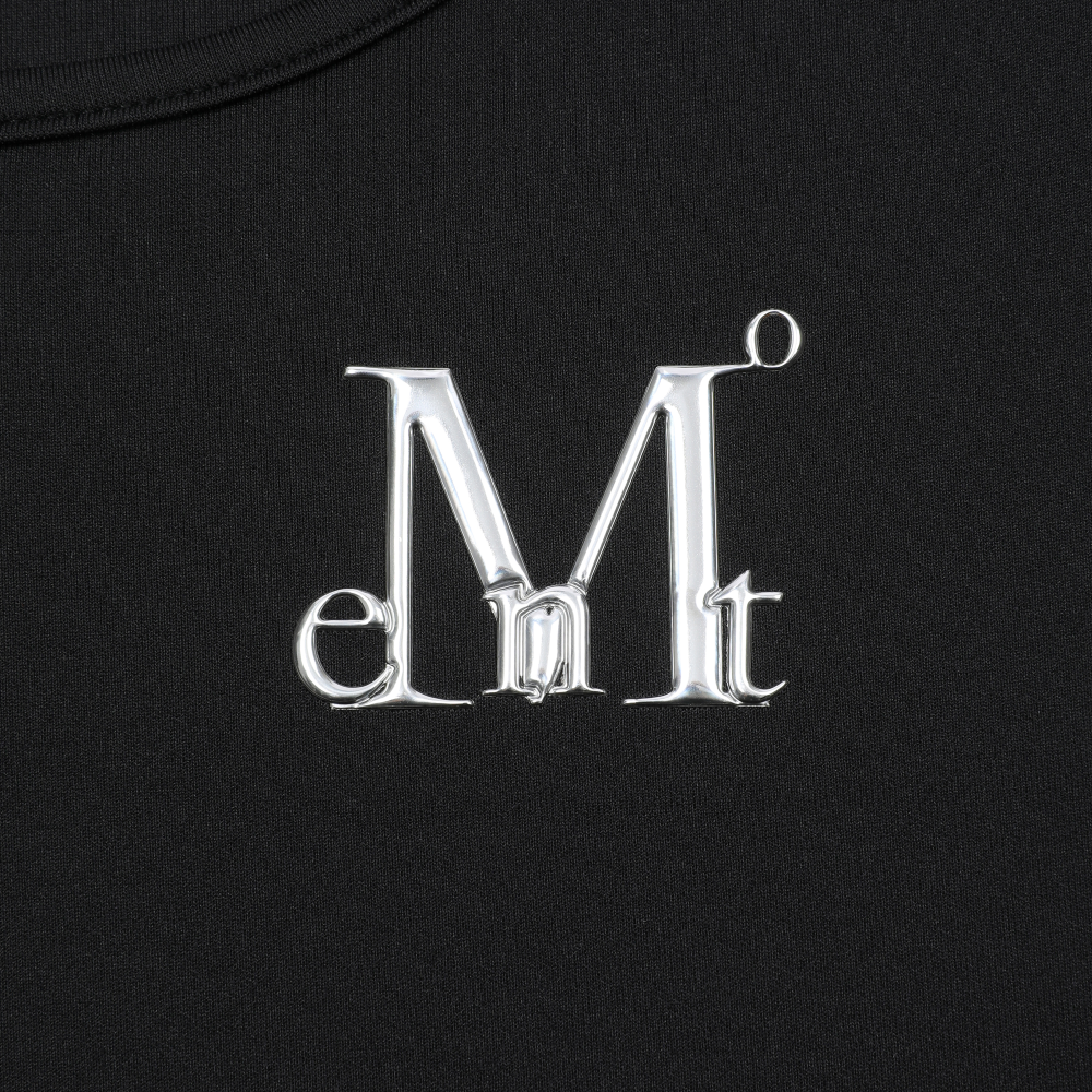 무센트 가우스 셋업 메탈 로고 체크 배색 슬리브리스 나시 블랙(MUCENT Gauss Set Up Metal Logo Check Sleeveless Black) - 3