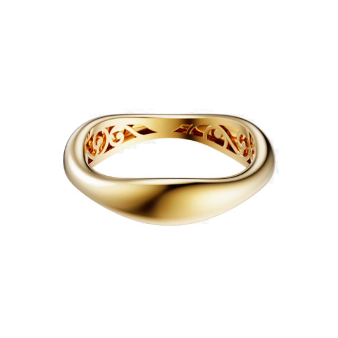 미꼬 플로우 M 솔리드 링 옐로우 골드(Miko Flow M Solid Ring Yellow Gold)