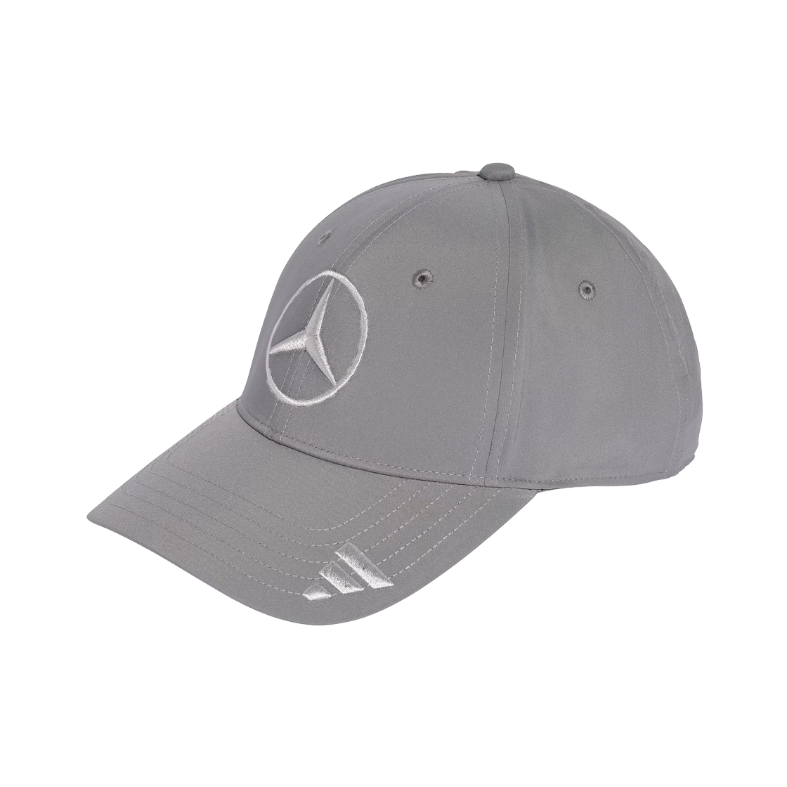 JZ9405 Mercedes AMG Petronas x Adidas Formula One 2025 Team Silver Arrows Driver Cap Grey Three