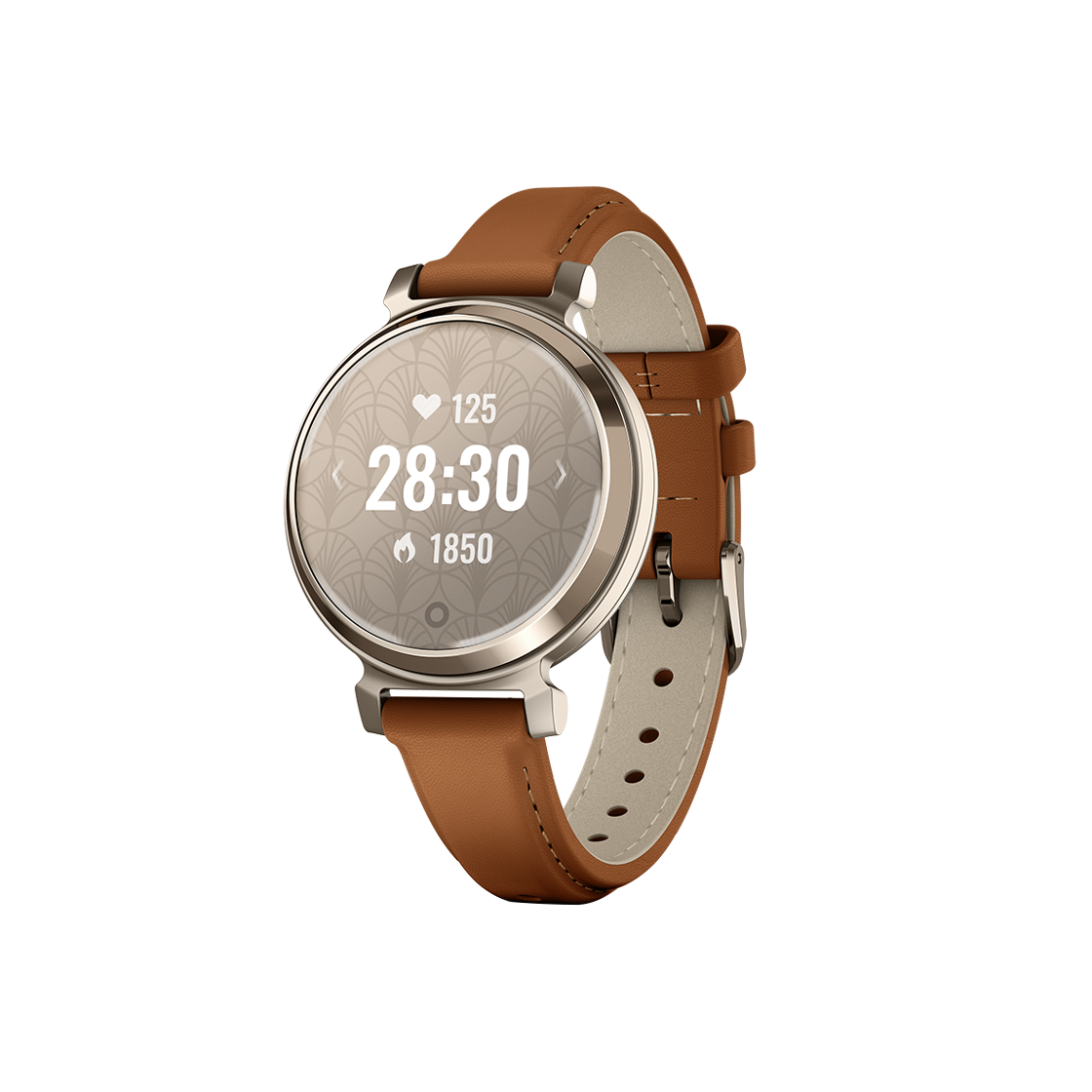 [10% 적립] 가민 릴리2 클래식 레더밴드 GPS 스마트워치 크림골드 탠([10% 적립] Garmin Lily 2 Classic Leather Creamgold Tan)