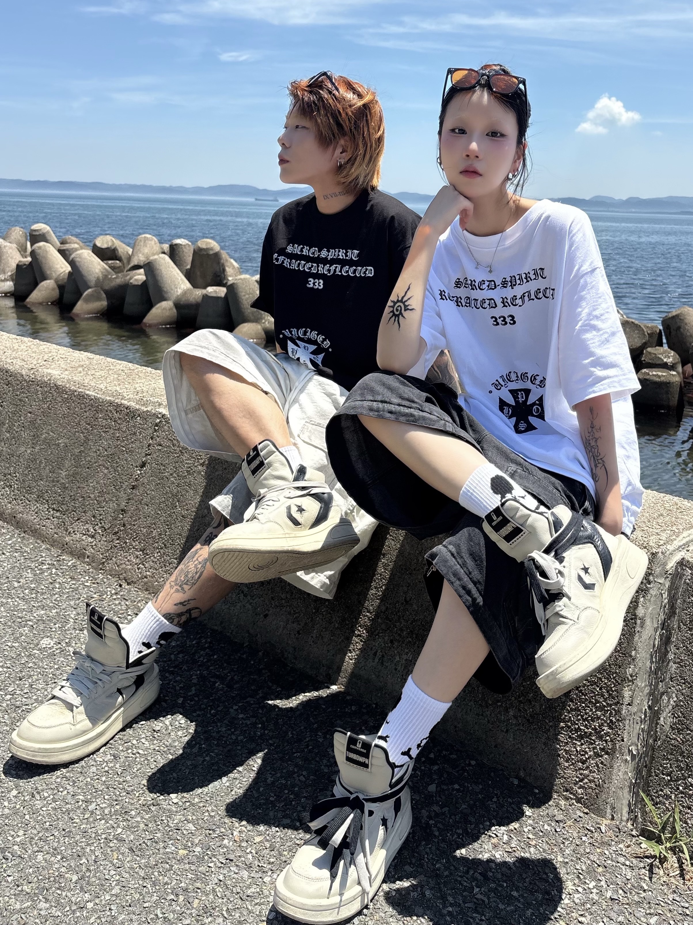 Converse x Drkshdw Turbowpn Pelican 착용 스타일 - 2