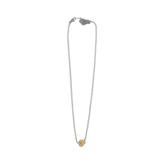 RioAN044-Y Riomeu Rondel Quartz Chain Necklace Yellow