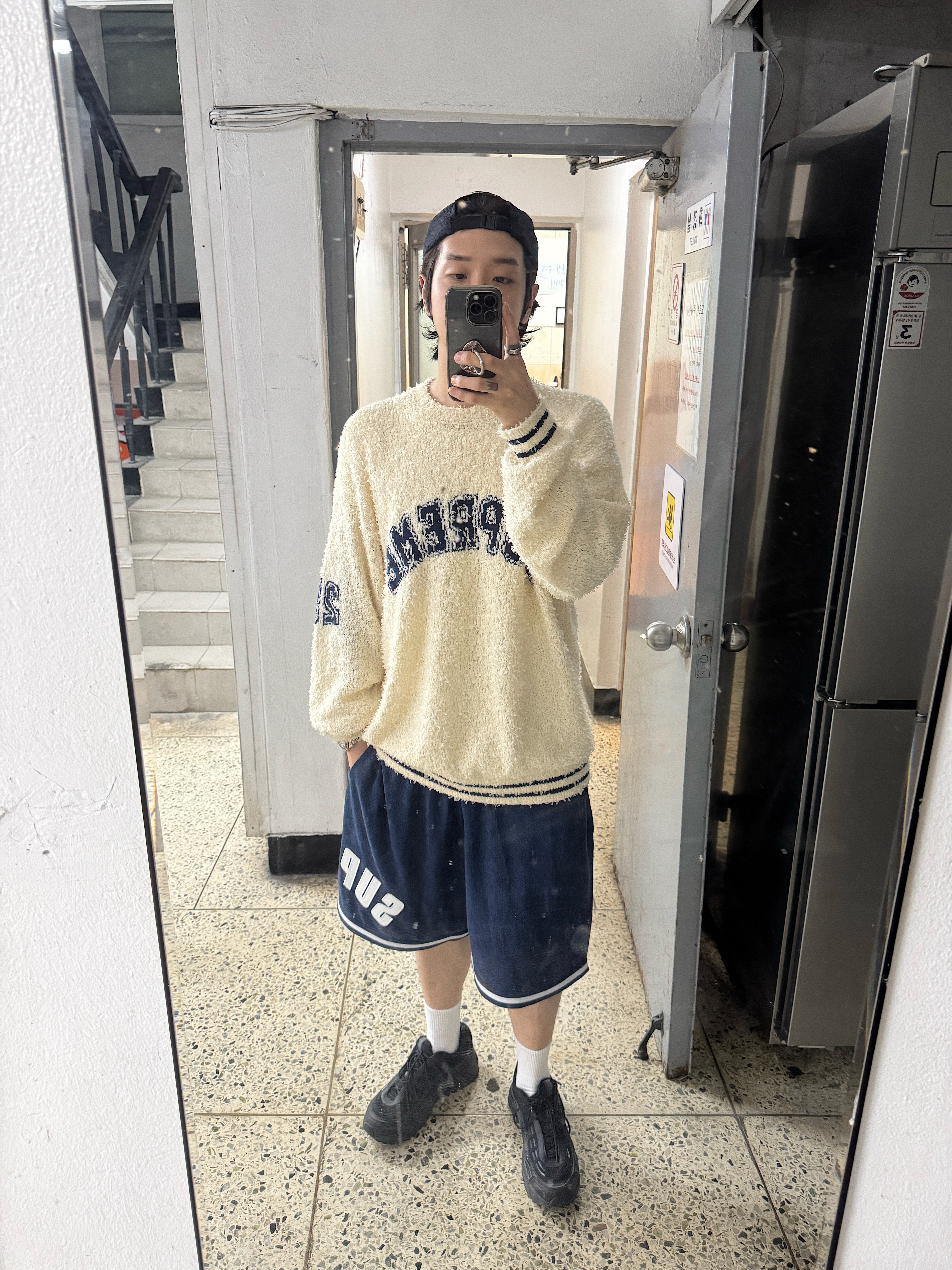 Supreme Seersucker S Logo 6-Panel Black - 24SS, Nike x Comme des Garcons Homme Plus Air Max TL 2.5 Black 착용 스타일 - 7