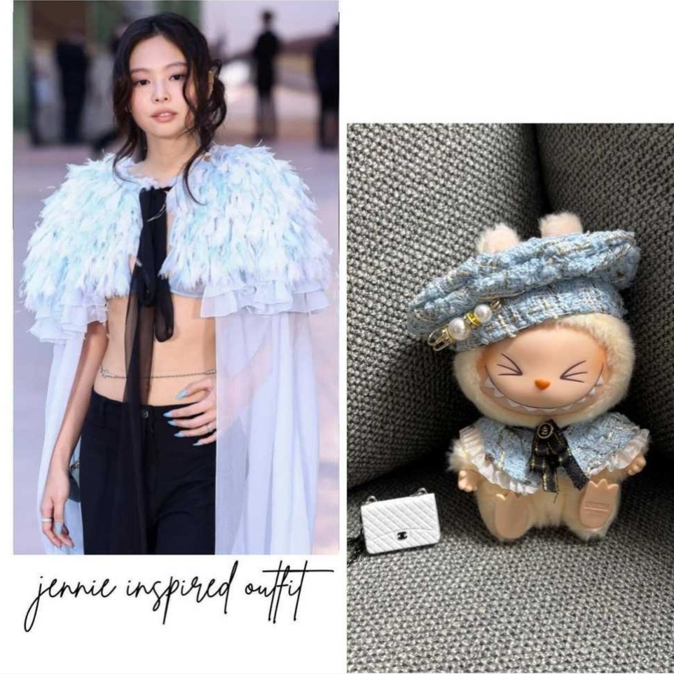 Pop Mart Labubu Let's Play Together Doll Series Hehe Keyring (Opened Case) 착용 스타일