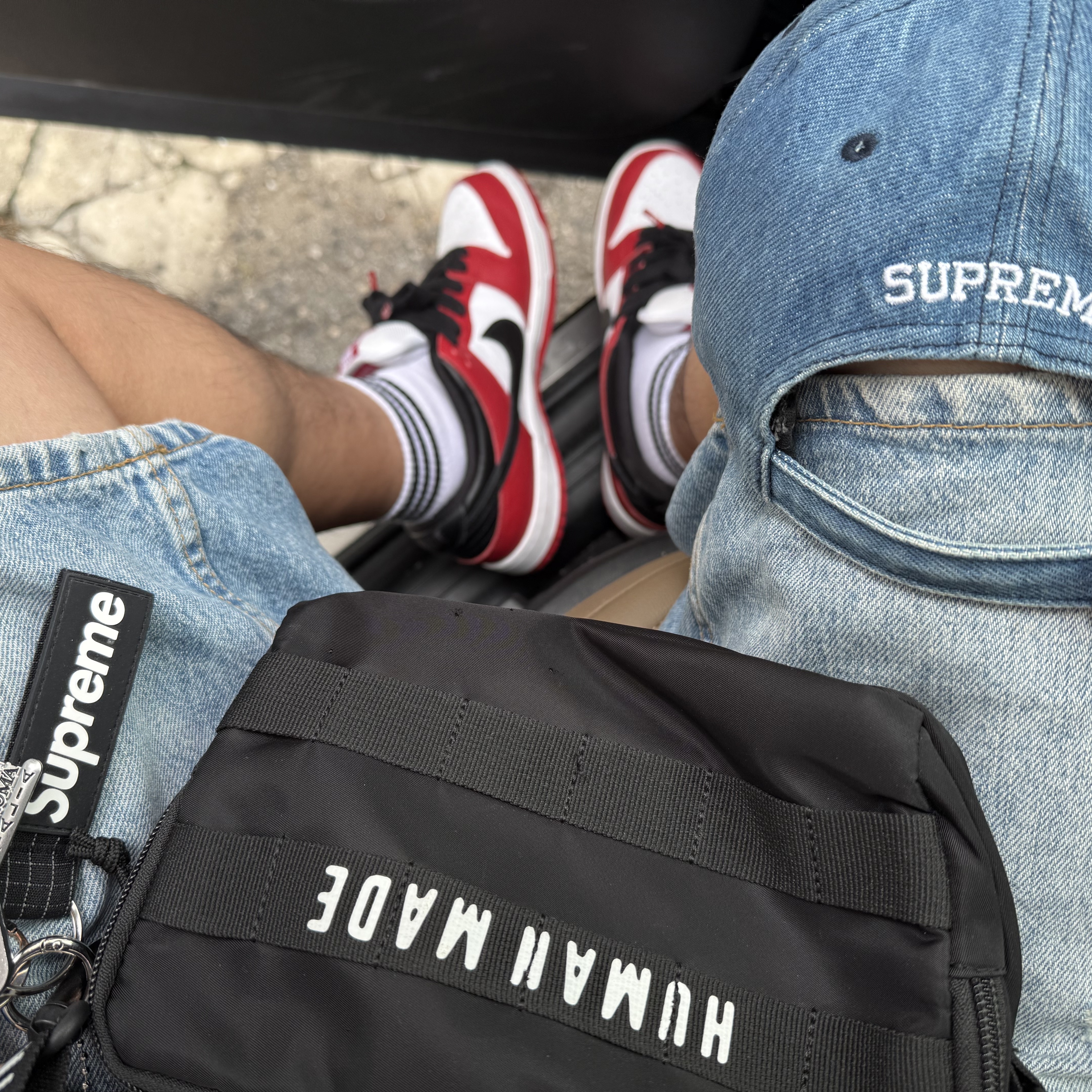 Human Made Military Pouch Small Black, Nike SB Dunk Low Pro Chicago 착용 스타일
