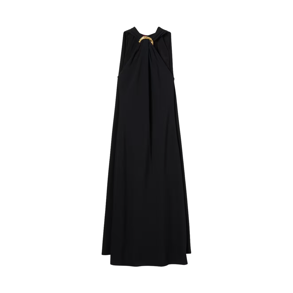 (W) 구찌 아세테이트 블렌드 패브릭 이브닝 드레스 블랙((W) Gucci Acetate Blend Fabric Evening Dress Black) - 1