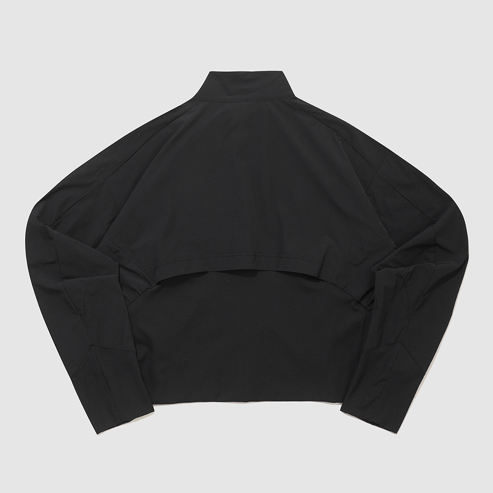 르꼬끄 스포르티브 여성 루즈핏 우븐 하이넥 홑겹 자켓 - 블랙(QQ322OJK71)(le coq sportif Women's Loose-Fit Woven Lightweight Jacket Black) - 3