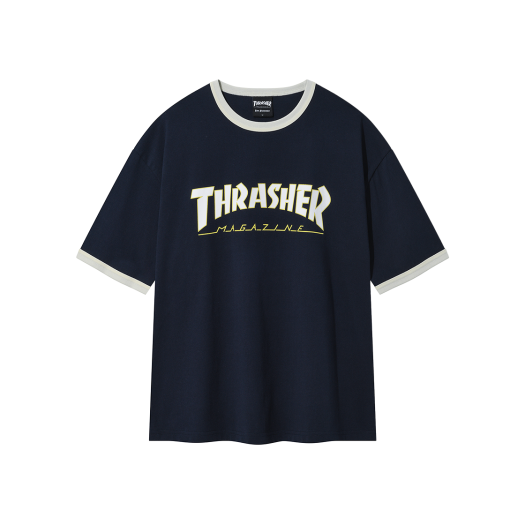 TR2502ST38DN Thrasher Magazine Ringer T-Shirt Dark Navy
