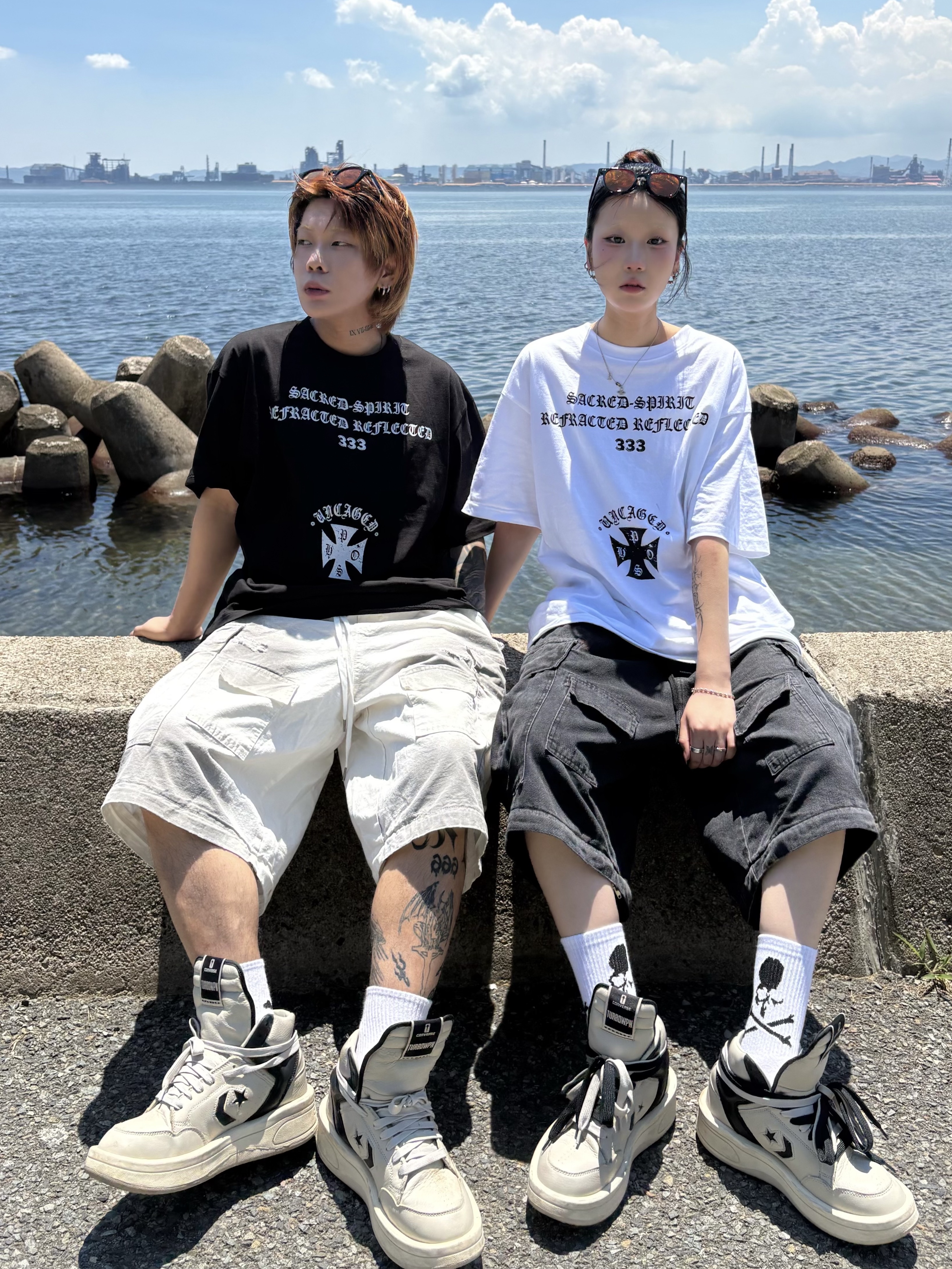 Converse x Drkshdw Turbowpn Pelican 착용 스타일 - 1