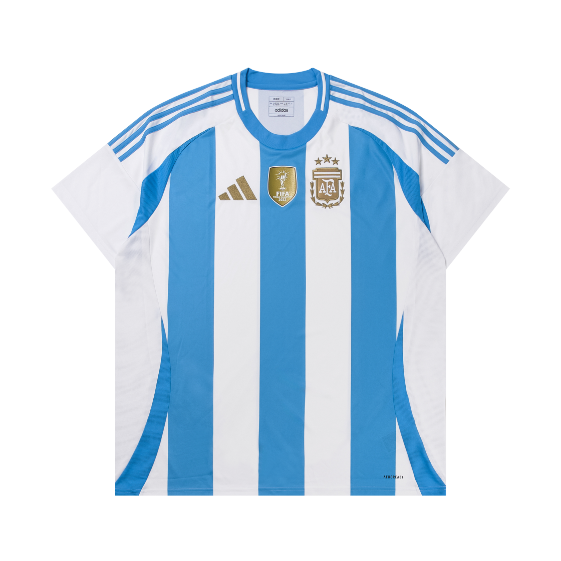 아디다스 아르헨티나 2024 홈 저지 화이트 블루 버스트 - KR 사이즈 (논 마킹 버전)(Adidas Argentina 2024 Home Jersey White Blue Burst - KR Sizing (Non Marking Ver.))