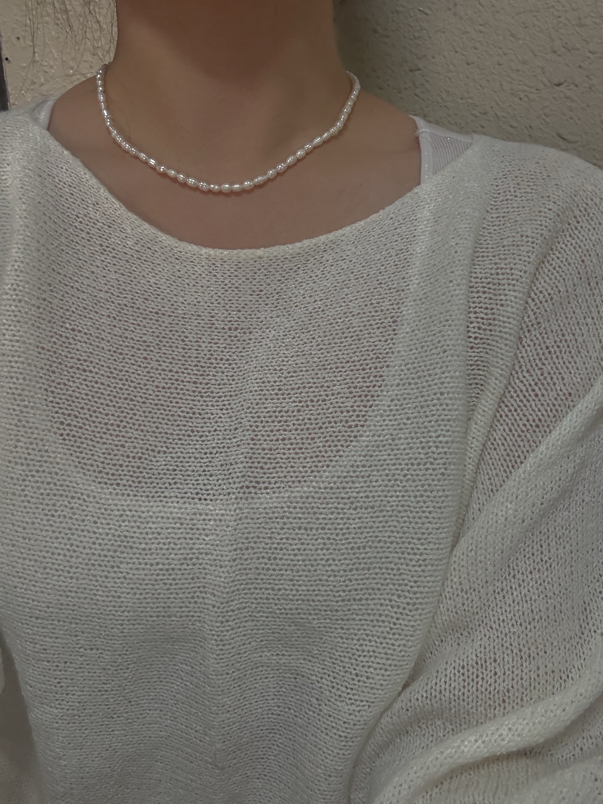 Riomeu Freshwater Pearl Necklace 착용 스타일