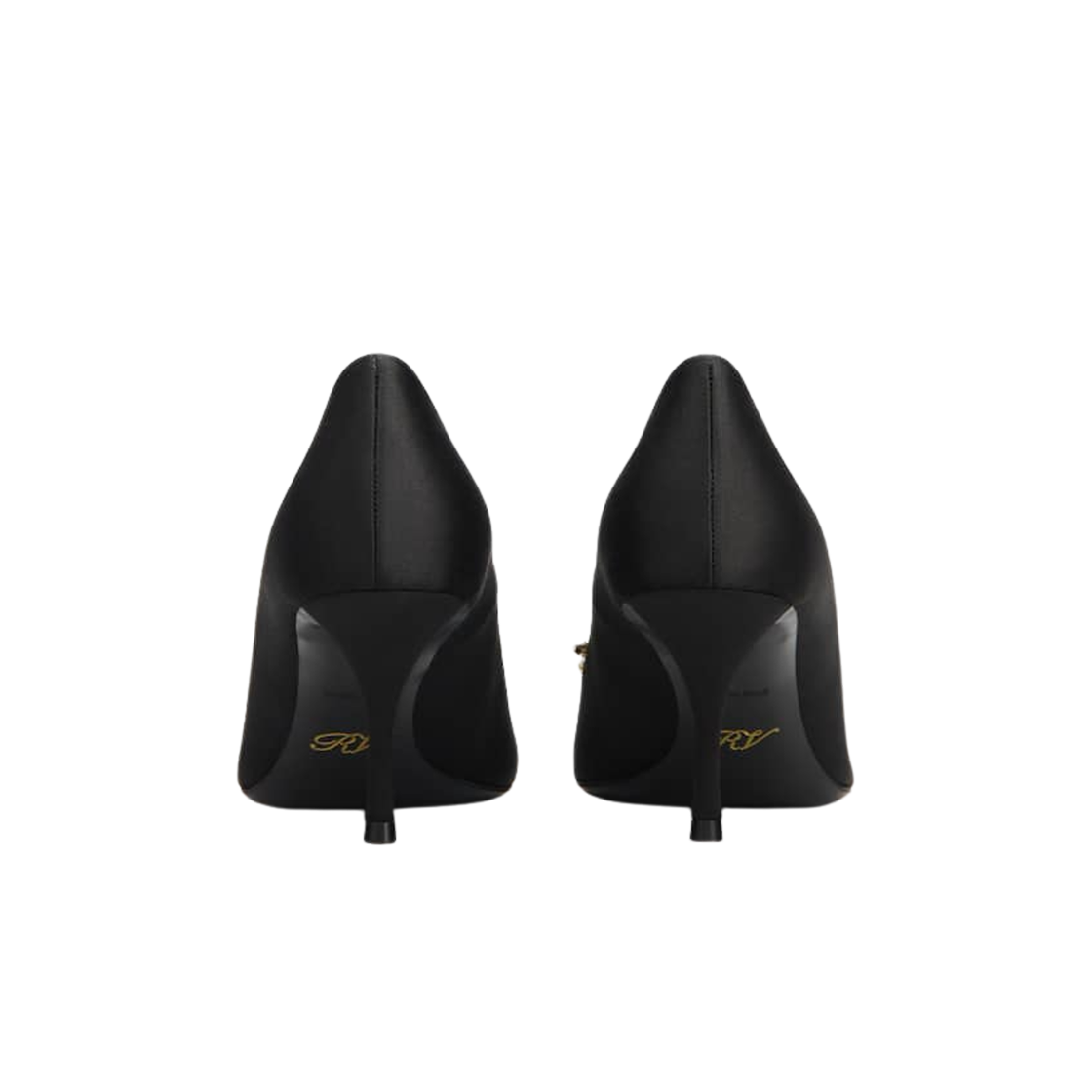 (W) 로저 비비에 사틴 에플로레상스 펌프스 블랙((W) Roger Vivier Satin Efflorescence Pumps Black) - 3