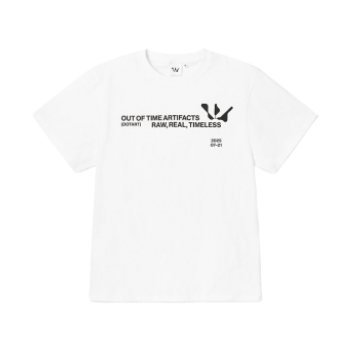 우즈 아웃 오브 타임 아티팩츠 슬로건 로고 티셔츠 화이트 | Toys