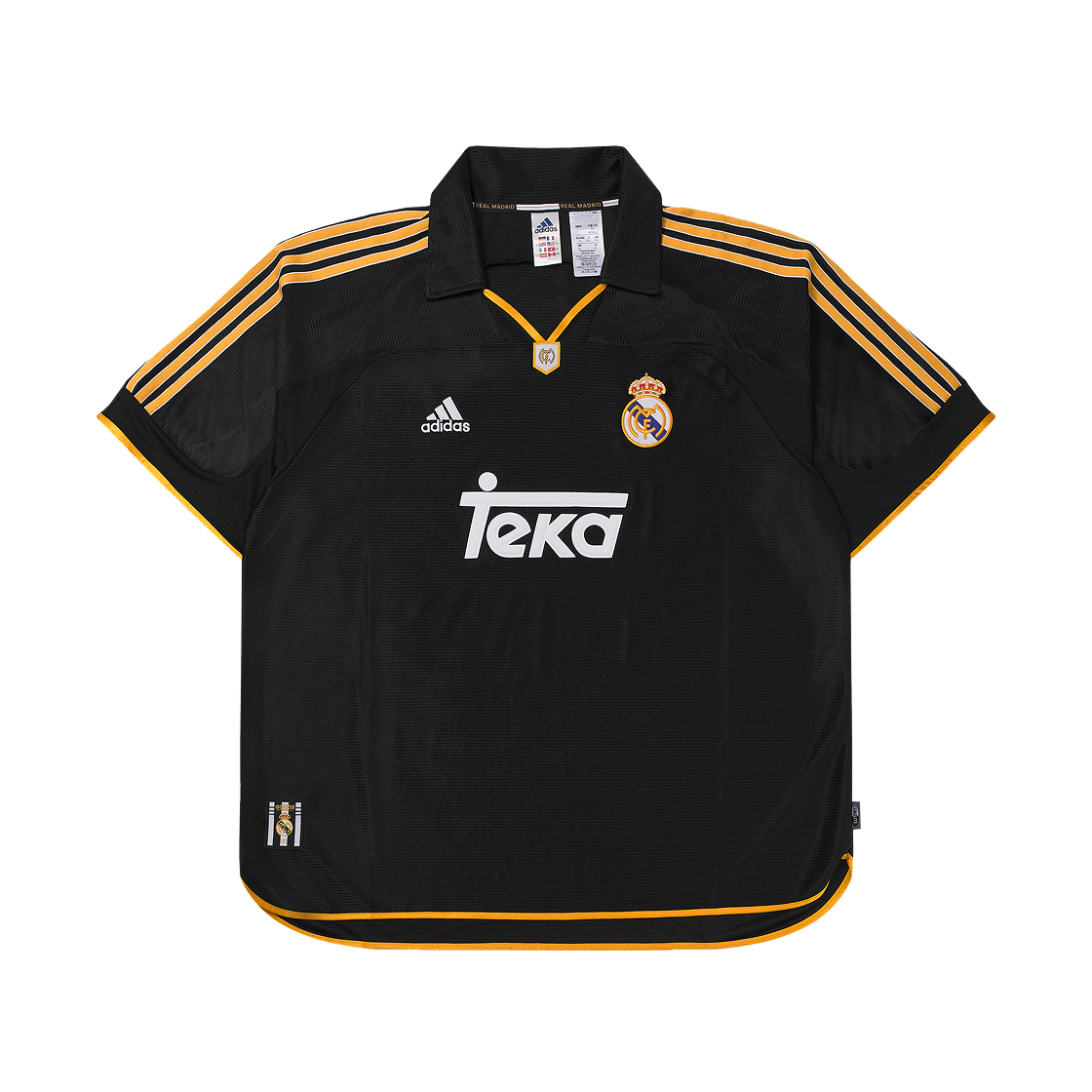 아디다스 레알 마드리드 99/00 어웨이 저지 블랙 - KR 사이즈 (논 마킹 버전)(Adidas Real Madrid 99/00 Away Jersey Black - KR Sizing (Non Marking Ver.))