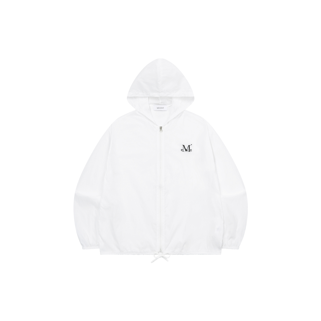 P0000BBK MUCENT Floair See-Through Hood Rain Windbreaker White