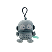 Sanrio Hangyodon Ash Monochrome Series Plush Mascot Clip Grey