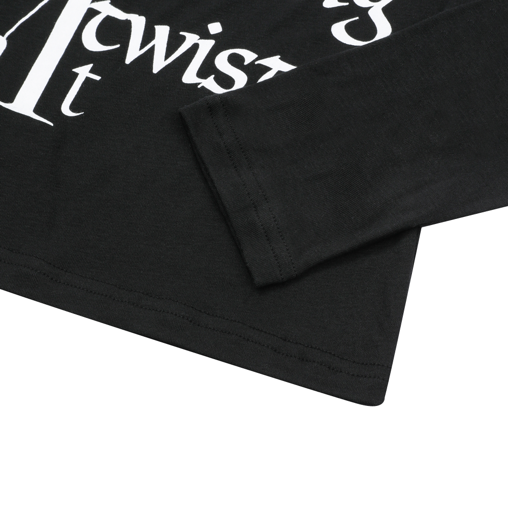 무센트 마사카 레터링 유넥 롱 슬리브 티 블랙(MUCENT Masaka Lettering U-Neck Long Sleeve T Black) - 4